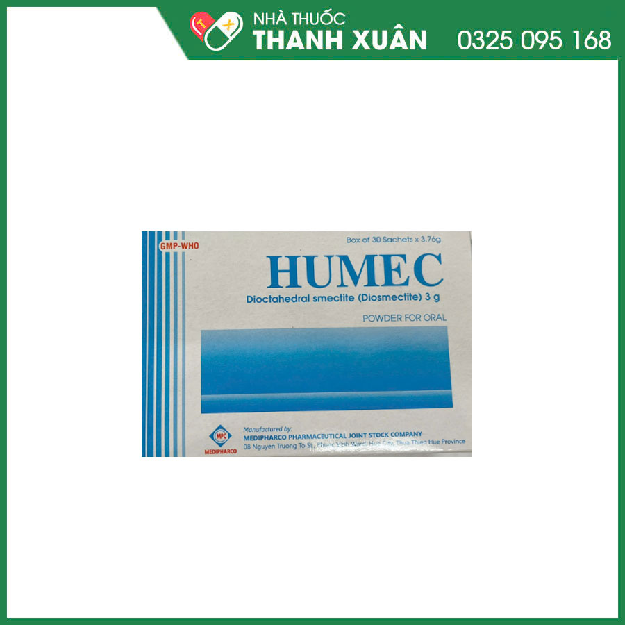 Humec thuốc điều trị tiêu chảy cấp và mãn tính, điều trị đau dạ dày- thực quản, ruột